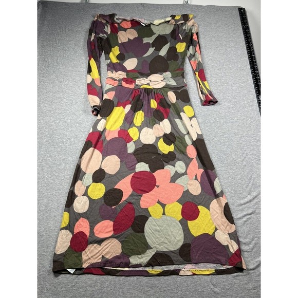 Boden Size 2 Multicolor Circle Print Jersey‎ Midi Dress - Picture 10 of 12